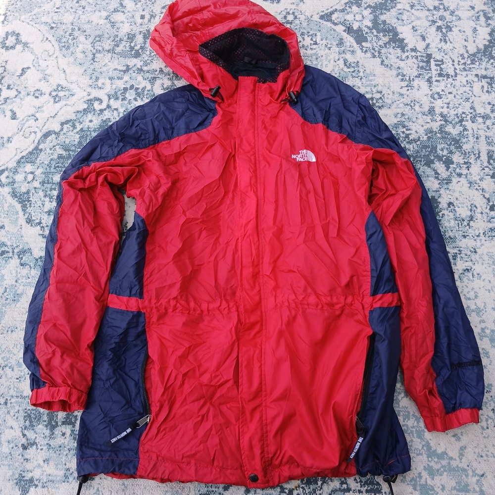 The North Face Vintage Made In Hong Kong Red and Navy Windbreaker